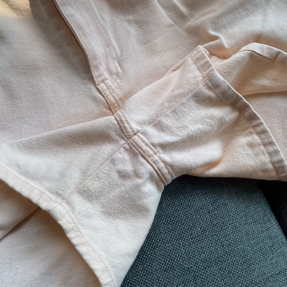 VINTAGE 90s Bill Blass Light Pink Denim Jean Shorts High Waist 4" Inseam Sz 8 - Picture 11 of 11